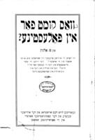 וואס קומט פאר אין פאלעסטינע? / פון מ' אלגין ...