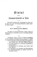 Statut der Synagogen-Gemeinde zu Posen.