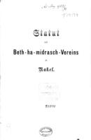 Statut des Beth-ha-midrash-Vereins zu Nakel.