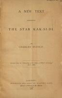 A new text concerning the star Kak-Si-Di.