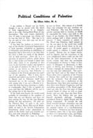 The Physical and political conditions of Palestine : a course of lectures delivered under the auspices of the London Zionist League, session 1906 : with a foreword by Herbert Bentwich. And an appendix, The resources of Palestine, by O. Warburg.