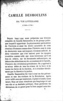 Œuvres de Camille Desmoulins / recueillies et publiées d'après les textes originaux, augumentées de fragments inédits, de notes et d'un index et précédées d'une étude biographique et littéraire par Jules Claretie.