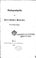 Staatsgrundgesetze der österreichischen Monarchie.