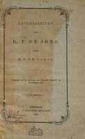 Levensbericht van Dr. P. de Jong.