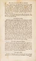 The compleat housewife, or, Accomplished gentlewoman's companion : being a collection of upwards of seven hundred of the most approved receipts in cookery, pastry, confectionary, potting, collaring, preserving, pickles, cakes, custards, creams, preserves, conserves, syrups, jellies, made wines, cordials, distilling, brewing : with copper plates, curiously engraven, for the regular disposition or placing of the various dishes and courses : and also, bills of fare for every month in the year : to which is added, a collection of three hundred receipts of medicines, consisting of drinks, syrups, salves, ointments, &c. which, after many years of experience, have been proved to be innocent in their application, and most salutary in their use : with directions for marketing / by E. Smith.
