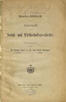 Zur Geschichte der Zünfte im frühen Mittelalter / von Ludo M. Hartmann.