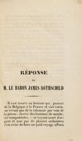 Première reponse officielle de Mr. le Baron James Rothschild au pamphlet intitulé: Histoire édifiante et curieuse de Rothschild Ier, roi des juifs.