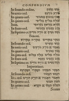 Compendium Hebr[aicae] grammaticae / ex Eliae Iudei varijs & optimis libris per Sebastianu[m] Munsterum co[n]cinnatum.