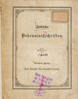 Jüdische Bekenntnissschriften.