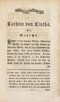 Die Gedichte Ossians des celtischen Helden und Barden / aus dem Englischen... uebersetzt von Freyherrn von Harold.