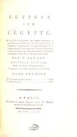 Lettres sur l'Égypte / par M. Savary.