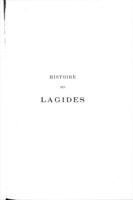Histoires des Lagides. T. I-IV.