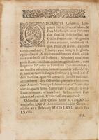 Columnensium procerum imagines et memorias nonnullas / hactenus in vnum redactas abbas Dominicus de Santis ...