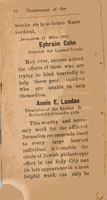 Constitution and regulations of the Blind institution for the children of Israel in the Holy City.