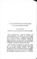 Les droits nationaux des Juifs en Europe orientale : opinions et études recueil et publiées / par Léon Reich.