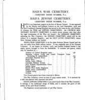The war graves of the British Empire : the register of the names of those who fell in the Great War and are buried in Ramleh War Cemetry, Ramleh Military Cemetry, Haifa War Cemetry, Haifa Jewish Cemetry, Tel Aviv Jewish Cemetry and Richon-le-Zion Jewish Cemetry, Palestine / compiled and published by order of the Imperial War Graves Commission.