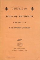 Jerusalem. Pool of Bethesda. St. John : chap. V.1-9. in 40 different languages.