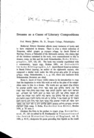 Dreams as a cause of literary compositions / by Henry Malter.