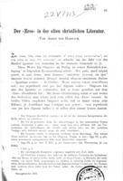 Der Eros in der alten christlichen Literatur.