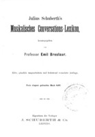 Julius Schuberth's Musikalisches Conversations-Lexikon / herausgegeben von Professor Emil Breslaur.