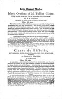 M. Tullii Ciceronis De officiis libri tres : With English notes, chiefly selected and translated from the editions of Zumpt and Bonnell / by Thomas A. Thacher ...