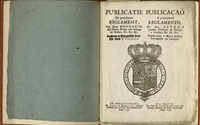 Publicatie en provisioneel reglememt [sic], van Zyne Hoogheid, den heere prince van Orange en Nassau &c. &c. &c : raakende de portugeesche joodsche natie te Curacao = Publicaçaó e provizional reglamento, de sua alteza o senhor principe de Orange e Nassau &c. &c. &c. : consernente a naçaó judaica portuguesa em Curaçaó.