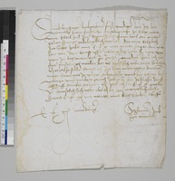 Five fifteenth, sixteenth, and seventeenth century letters and documents in Spanish and German.
