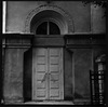 Western facade: The entrance door. Photograph of: Tempel in Ivano-Frankivsk (Stanisławów), photos 1993