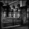 Western facade: Fragment IV. 1st tier. Gate. Photograph of: Tempel in Ivano-Frankivsk (Stanisławów), photos 1993