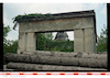 Mausoleum. Photograph of: Cemetery chapel and gate in Cernik