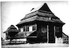 Old photograph. Photograph of: Wooden synagogue in Voupa