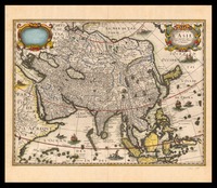 Carte de l'Asie Corrigee, et augmentee dessus toutes les aultres cy devant faictes par P. Bertius ; Cornelis Danckertz Sculpsit.