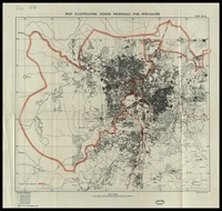 Map illustrating Jewish proposals for Jerusalem Survey of Palestine.