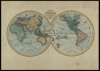 Mappe monde Dresse par P. Lapie. Adam et Giraldon direct.
