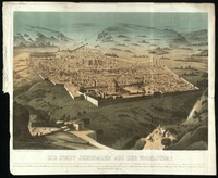 Die Stadt Jerusalem aus der Vogelschau