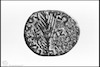 Obverse: Palm branch;(Reverse: Wreath with an inscription). Photograph of: Coins of Herod Antipas