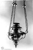 Photograph of: Hanging oil lamp.