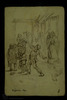 Ink on Paper. Photograph of: Pann (Pfeffermann), Courtyard Scene – הספרייה הלאומית