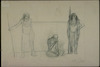 Pencil on paper. Photograph of: Pann (Pfeffermann), Joseph in Jail