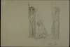 Pencil on paper. Photograph of: Pann (Pfeffermann), Joseph in the Egyptian Prison – הספרייה הלאומית
