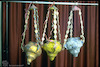 Photograph of: Hanging oil lamps.
