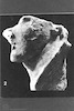 Photograph of: Beth Shearim, A marble fragment of a human figure�s head.