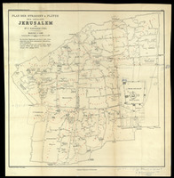 Plan der Strassen & Plätze des jetzigen Jerusalem von Dr. C.Sandreczki.
