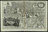Maris Medi Terranei longitude et latitude cum suis provinces circumvicinis geographice exhibita anno 1700.
