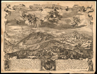 Wahrer abriß der Stadt Bethlehem sambt ihrer gegend wie solche jetziger Zeit gegen Jerusalem anzusehen : wo besonders jene heilige orth bemercket, welche noch heutiges tags von denen Christen verehret und besuchet werden accurat abgezeichnet worden von einem Religiosen Ordinis Sti. Francisci einer Teutschen Provinz, der im Heil-Landt von 1749 bis 1752 gedienet.