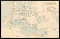 Historical geography of the Jewish people Map showing centres of Jewish life in Europe, N. Africa and the Near East.