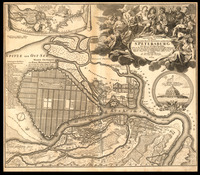 Topografiche Vorftellung der Neuen Russischen Haupt-Residenz und See-Stadt St. Petersburg famt ihrer zu erft aufgerichten Verftug / von Ion Baptist Homann.