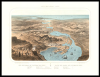 Vue du Canal de l'Isthme de Suez Dessiné et Lithog. par Deroy.