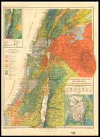 Geologische Karte von Palaestina Unterlage bearbeitet von Dr. Hans Fischer & Prof. Dr. H. Guthe aus E. Debes, Neuer Handatlas.