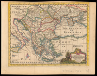 An accurate map of Turkey in Europe with Hungary, Transilvania and Little Tartary by Eman Bowen.